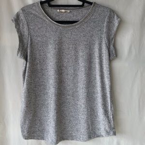 Current air chain-link neckline Tee